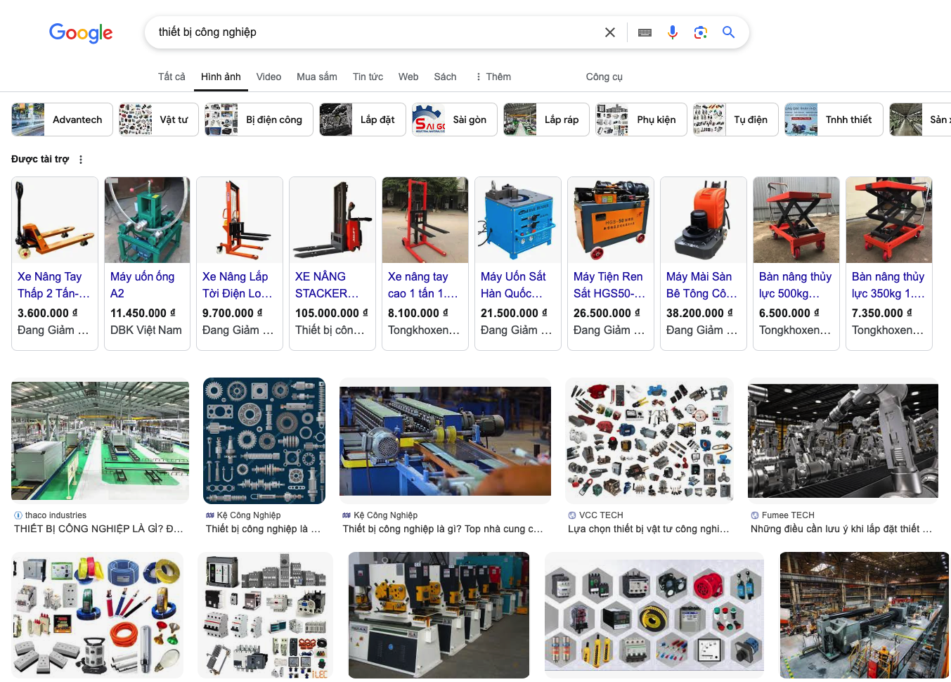 Chiến Lược SEO Thiết Bị Công Nghiệp