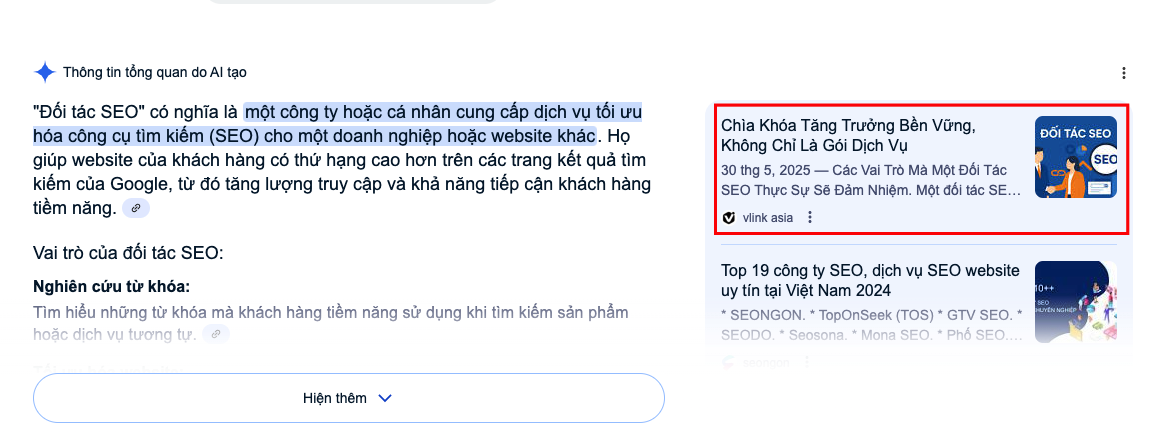 Chon Doi Tac SEO Google AI