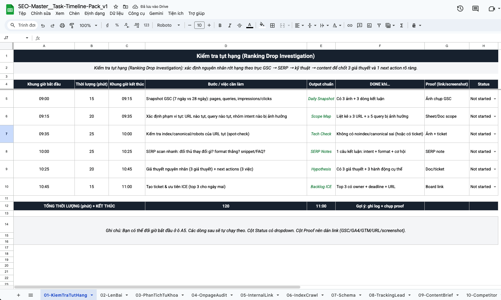 template 8h SEO junior