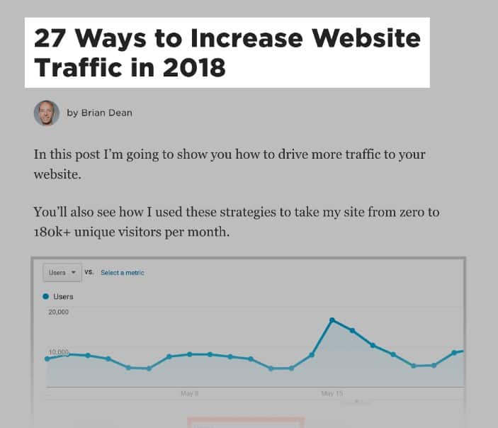 Tăng lưu lượng truy cập trang web hiện là một bài đăng danh sách