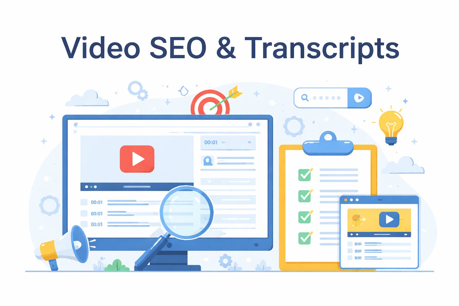 Hình minh hoạ tiêu đề “Video SEO & Transcripts”