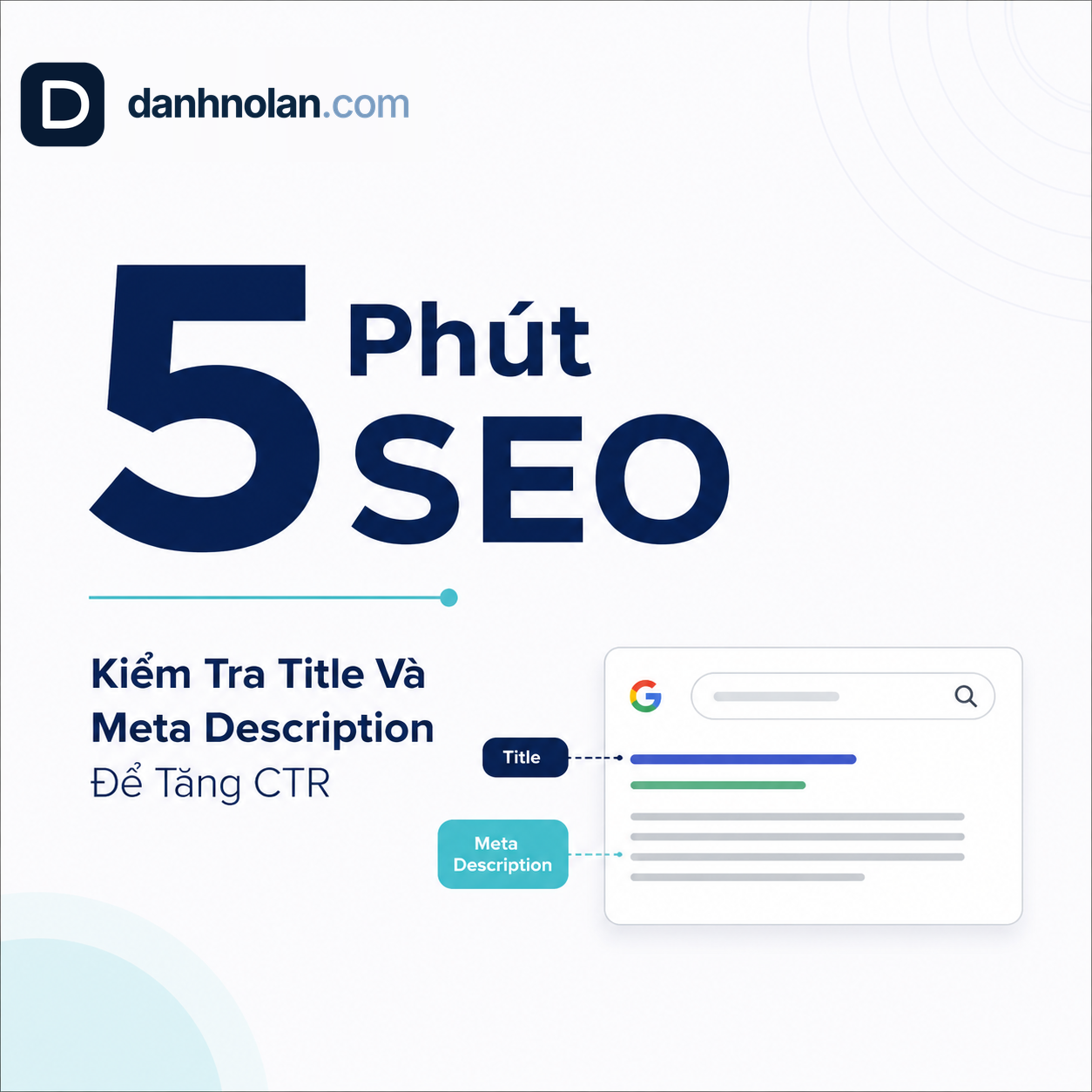 Kiểm Tra Title Và Meta Description: minh họa quy trình 5 phút kiểm tra và sửa Title, Meta Description để tăng CTR trên Google