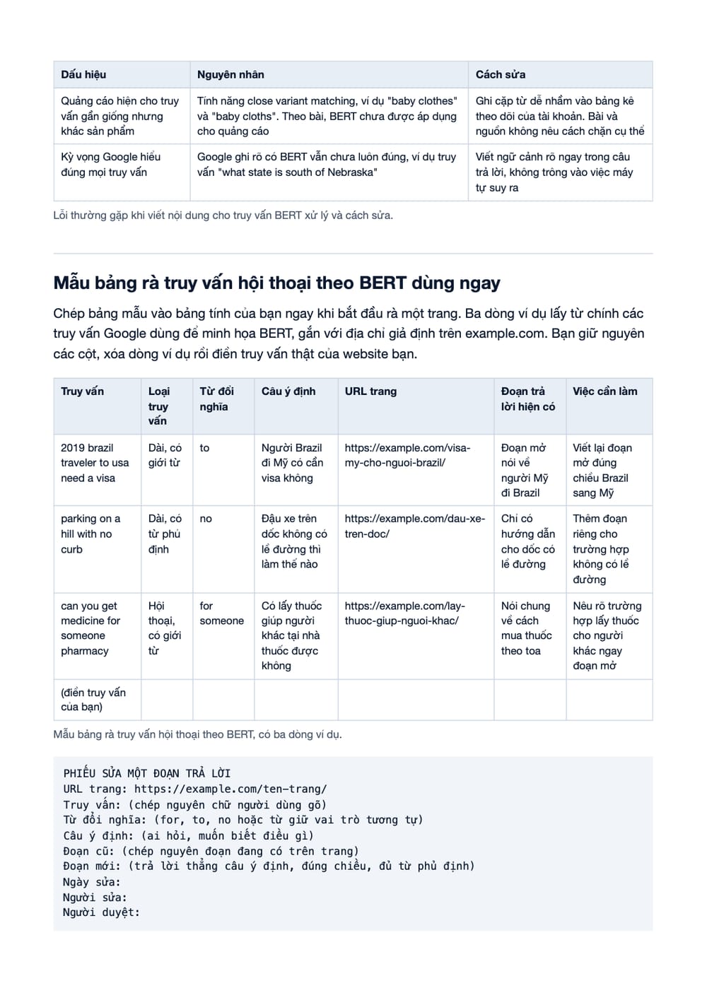 Trang 15 bản PDF của tài liệu BERT là gì? 10 câu hỏi quan trọng nhất về Google BERT, phần có bảng