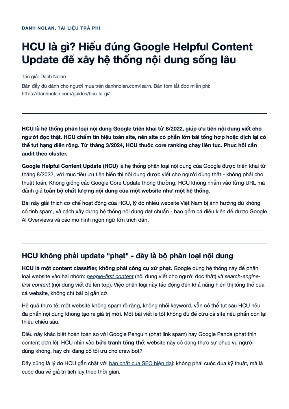 Trang 1 bản PDF của tài liệu HCU là gì? Hiểu đúng Google Helpful Content Update để xây hệ thống Trang 1 bản PDF của tài liệu HCU là gì? Hiểu đúng Google Helpful Content Update để xây hệ thống