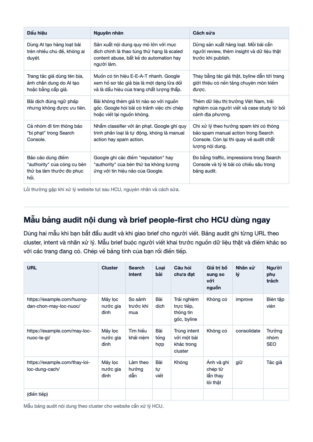 Trang 13 bản PDF của tài liệu HCU là gì? Hiểu đúng Google Helpful Content Update để xây hệ thống, phần có bảng Trang 13 bản PDF của tài liệu HCU là gì? Hiểu đúng Google Helpful Content Update để xây hệ thống, phần có bảng