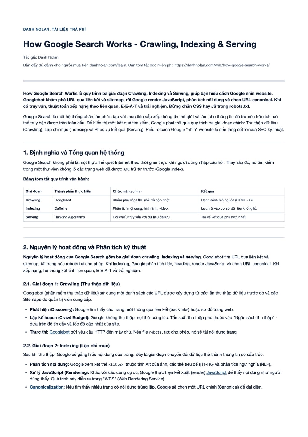 Trang 1 bản PDF của tài liệu How Google Search Works - Crawling, Indexing & Serving