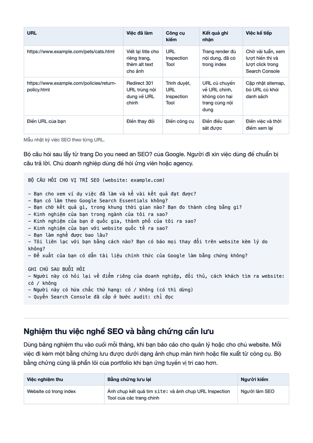 Trang 19 bản PDF của tài liệu Nghề SEO Là Gì? Thu Nhập Và Lộ Trình Sự Nghiệp 2026, phần có bảng