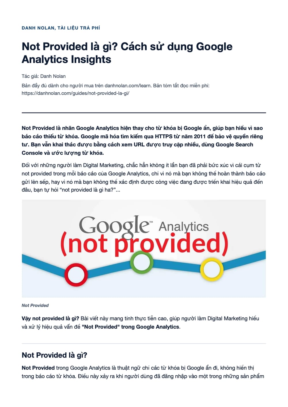 Trang 1 bản PDF của tài liệu Not Provided là gì? Cách sử dụng Google Analytics Insights Trang 1 bản PDF của tài liệu Not Provided là gì? Cách sử dụng Google Analytics Insights