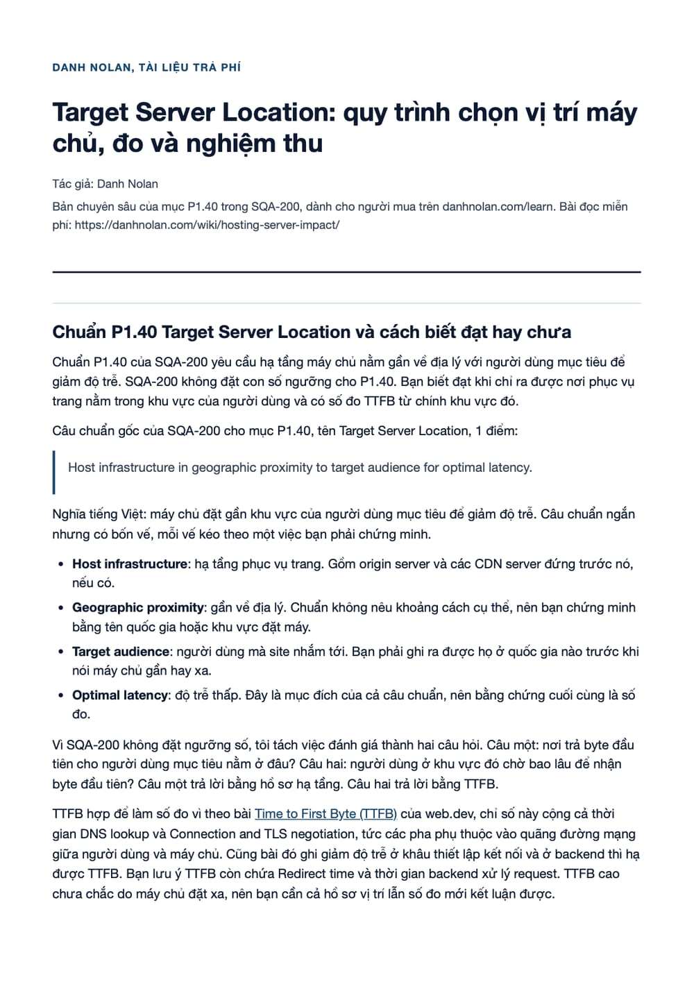 Trang 1 bản PDF của tài liệu Target Server Location: quy trình chọn vị trí máy chủ, đo và nghiệm