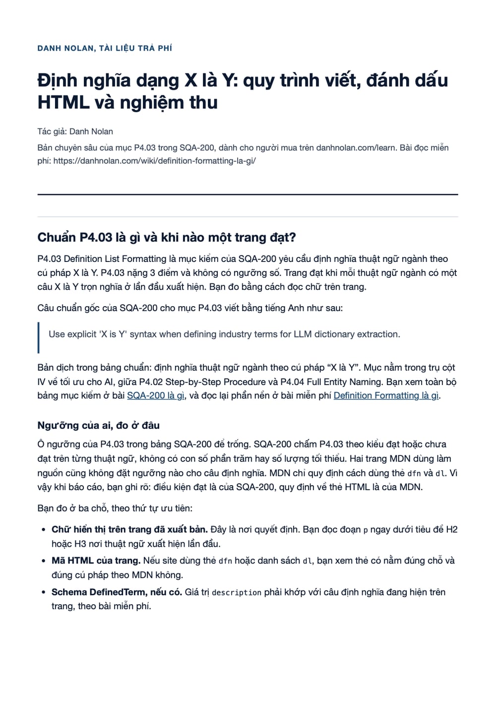 Trang 1 bản PDF của tài liệu Định nghĩa dạng X là Y: quy trình viết, đánh dấu HTML và nghiệm thu Trang 1 bản PDF của tài liệu Định nghĩa dạng X là Y: quy trình viết, đánh dấu HTML và nghiệm thu