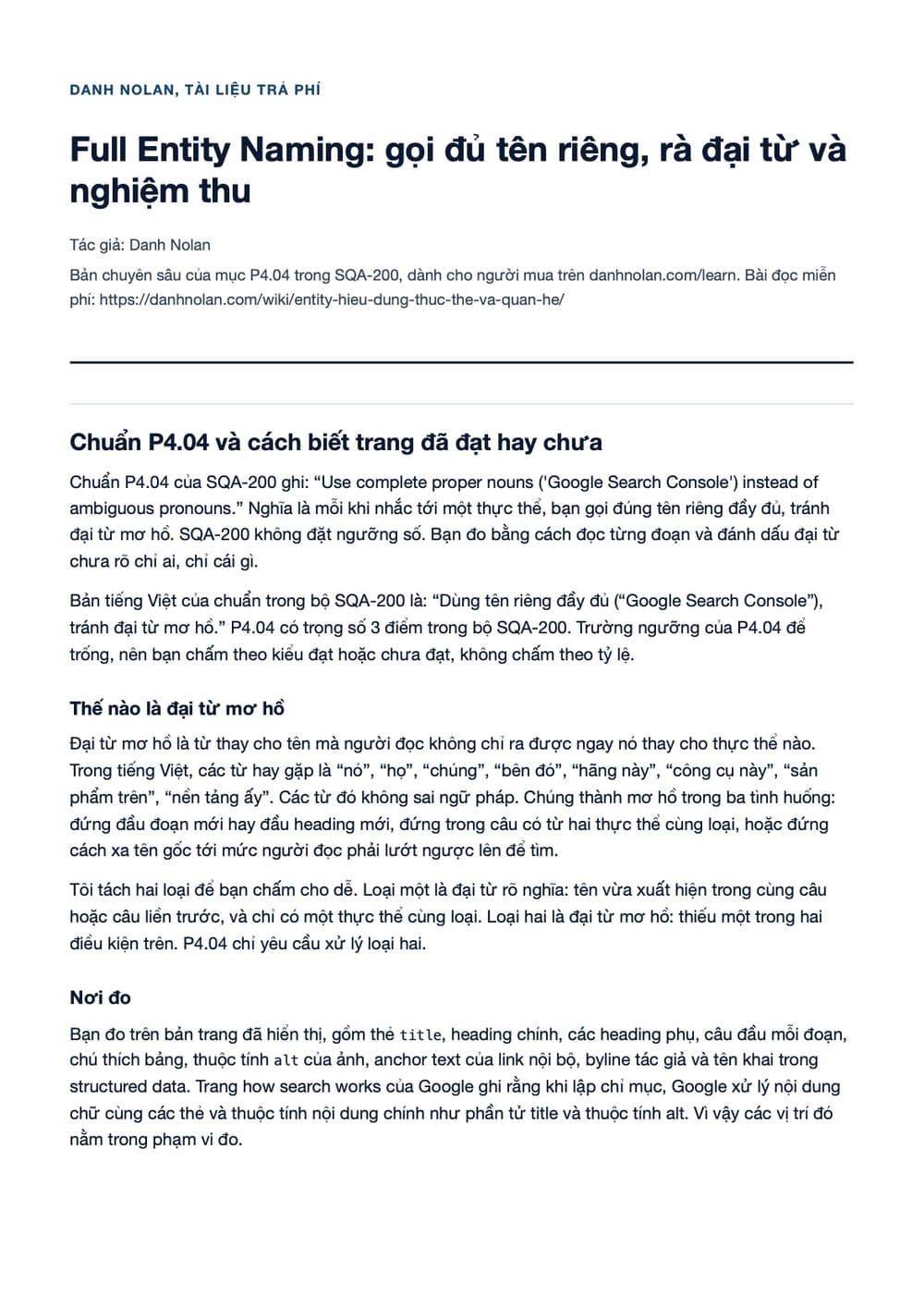 Trang 1 bản PDF của tài liệu Full Entity Naming: gọi đủ tên riêng, rà đại từ và nghiệm thu