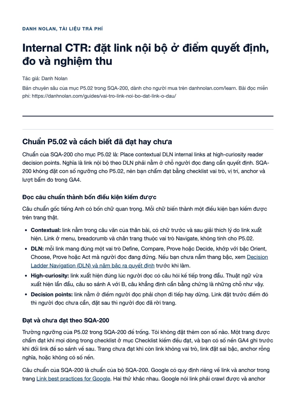 Trang 1 bản PDF của tài liệu Internal CTR: đặt link nội bộ ở điểm quyết định, đo và nghiệm thu Trang 1 bản PDF của tài liệu Internal CTR: đặt link nội bộ ở điểm quyết định, đo và nghiệm thu