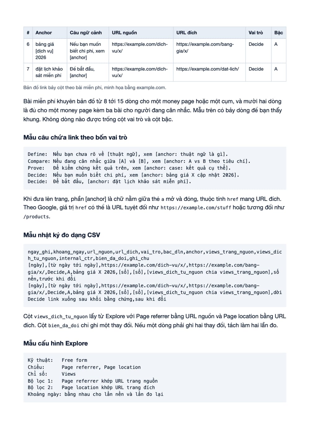 Trang 9 bản PDF của tài liệu Internal CTR: đặt link nội bộ ở điểm quyết định, đo và nghiệm thu, phần có bảng Trang 9 bản PDF của tài liệu Internal CTR: đặt link nội bộ ở điểm quyết định, đo và nghiệm thu, phần có bảng