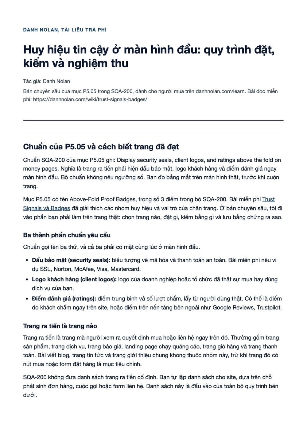 Trang 1 bản PDF của tài liệu Huy hiệu tin cậy ở màn hình đầu: quy trình đặt, kiểm và nghiệm thu