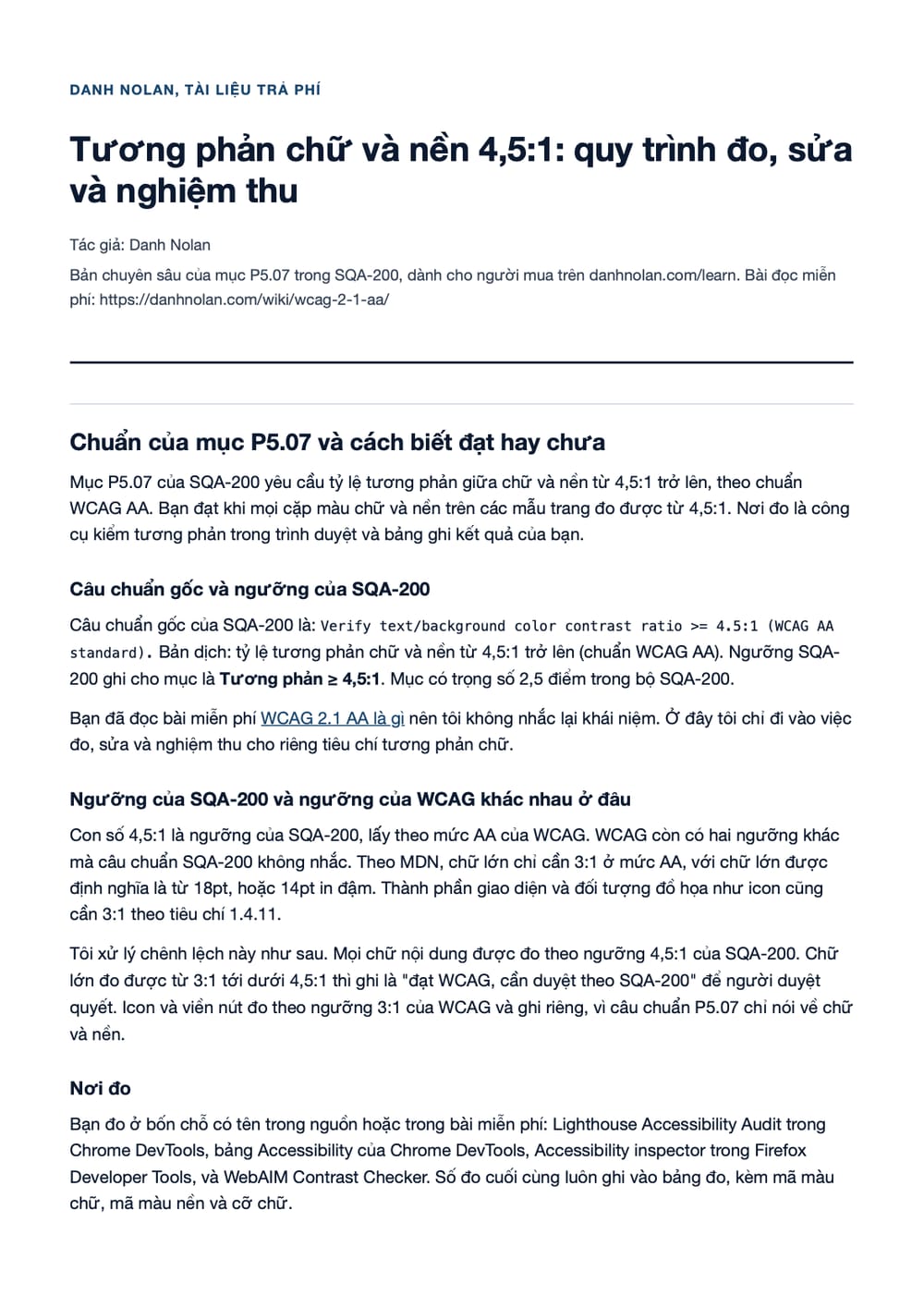 Trang 1 bản PDF của tài liệu Tương phản chữ và nền 4,5:1: quy trình đo, sửa và nghiệm thu