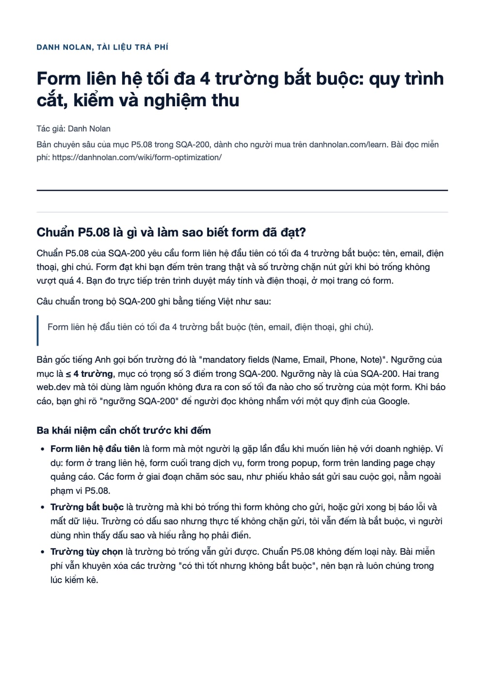 Trang 1 bản PDF của tài liệu Form liên hệ tối đa 4 trường bắt buộc: quy trình cắt, kiểm và nghiệm