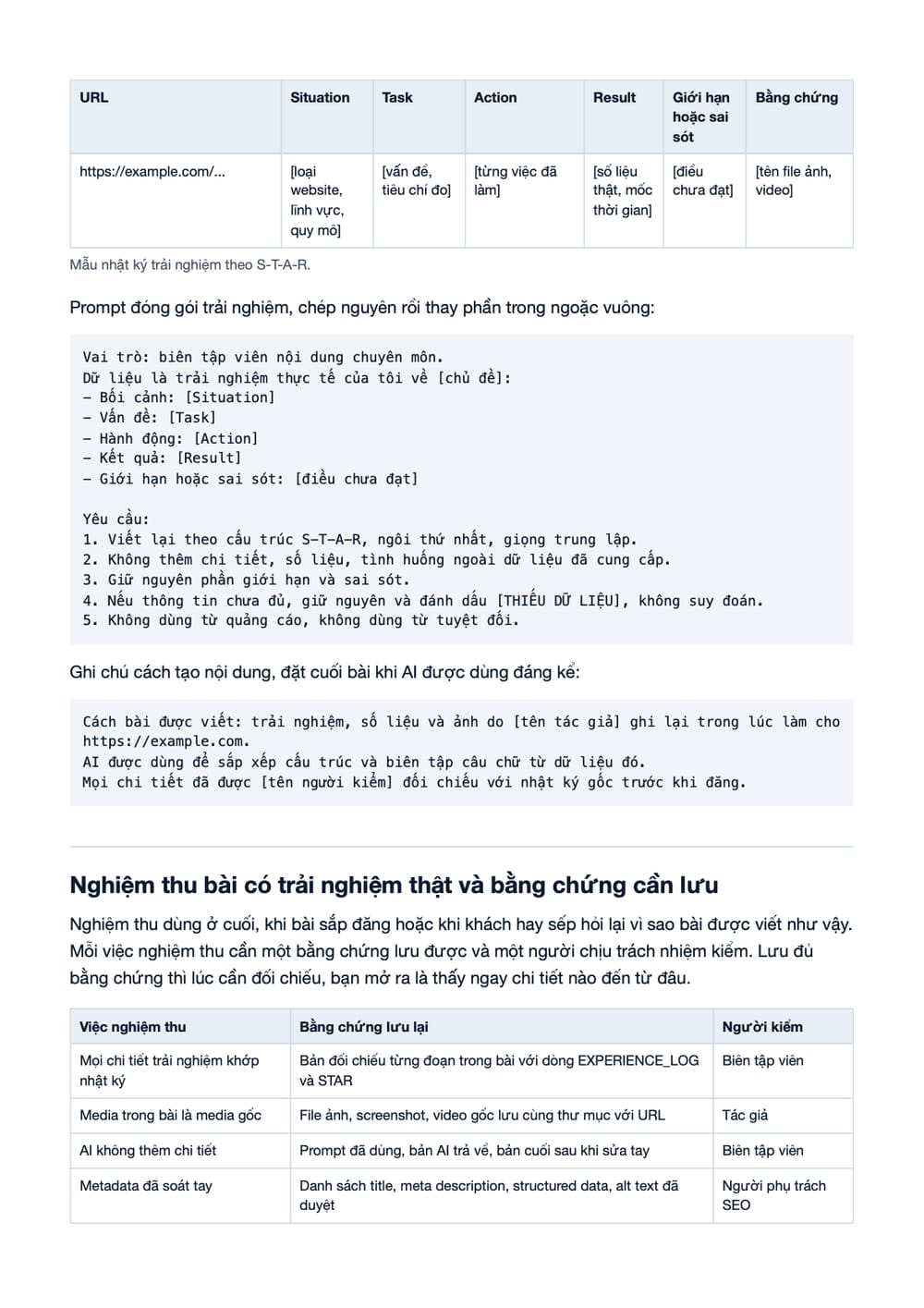 Trang 31 bản PDF của tài liệu Storytelling & First-hand Exp - Cách đưa trải nghiệm thực tế, phần có bảng Trang 31 bản PDF của tài liệu Storytelling & First-hand Exp - Cách đưa trải nghiệm thực tế, phần có bảng