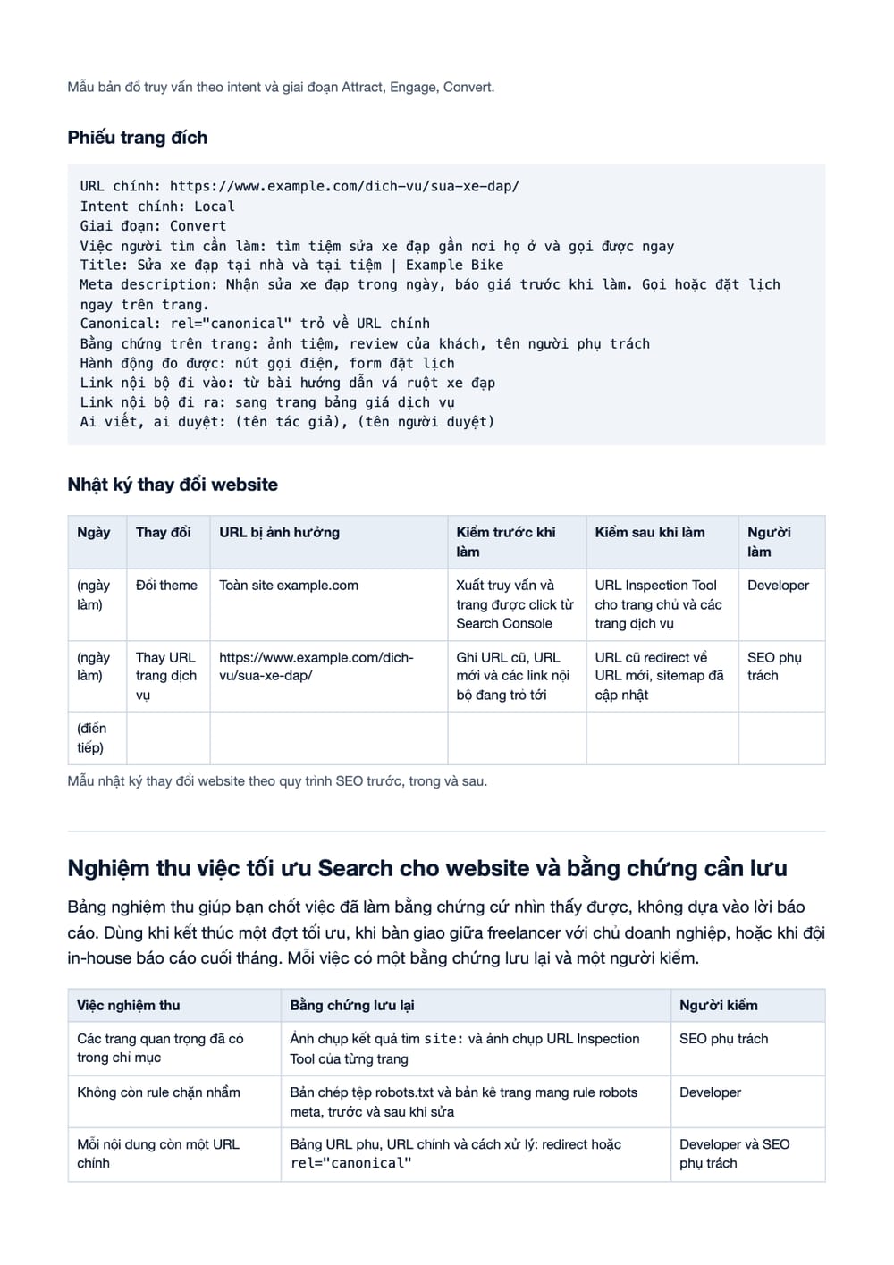 Trang 10 bản PDF của tài liệu Tại sao Search và SEO Website lại quan trọng?, phần có bảng