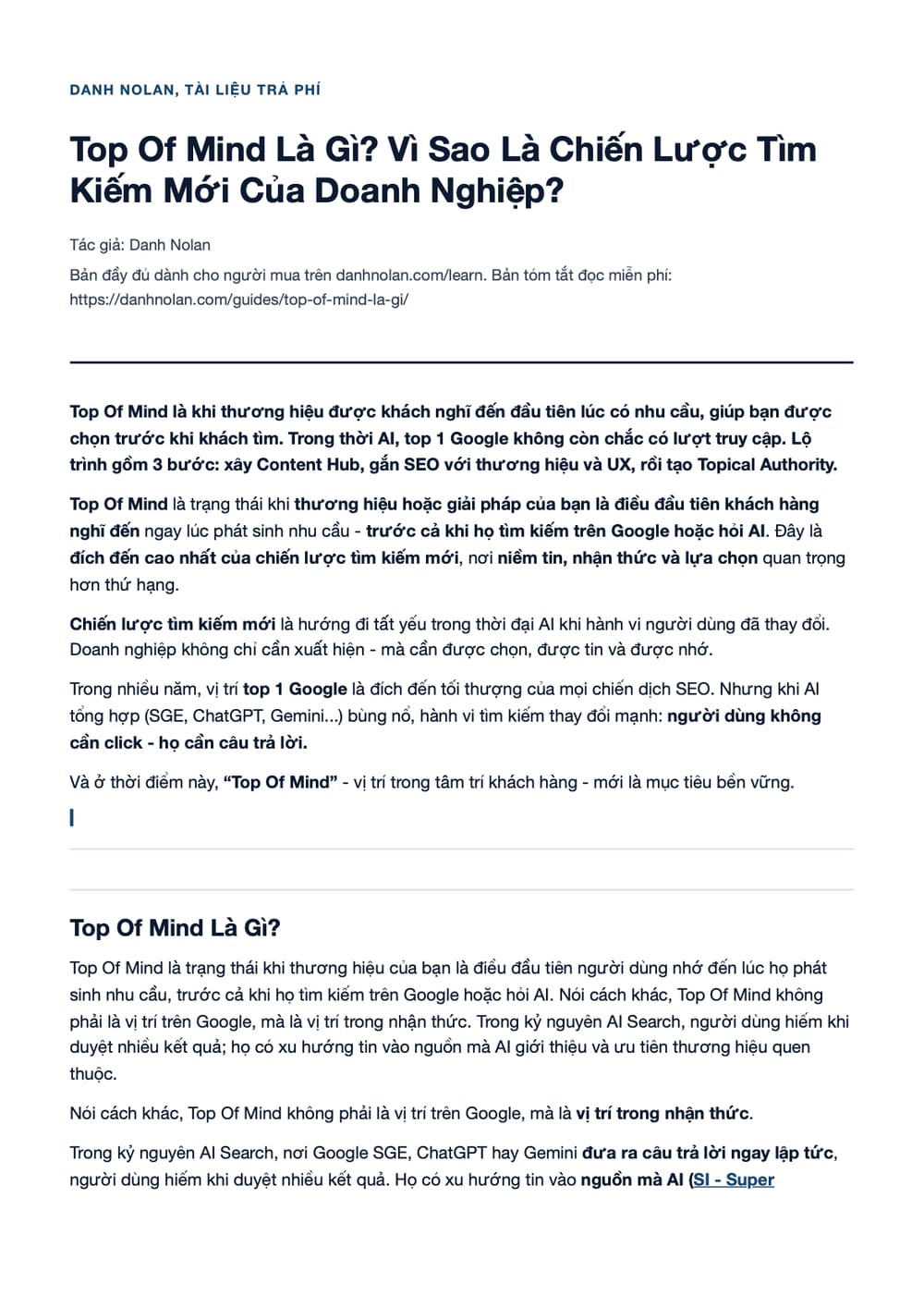 Trang 1 bản PDF của tài liệu Top Of Mind Là Gì? Vì Sao Là Chiến Lược Tìm Kiếm Mới Của Doanh Nghiệp? Trang 1 bản PDF của tài liệu Top Of Mind Là Gì? Vì Sao Là Chiến Lược Tìm Kiếm Mới Của Doanh Nghiệp?