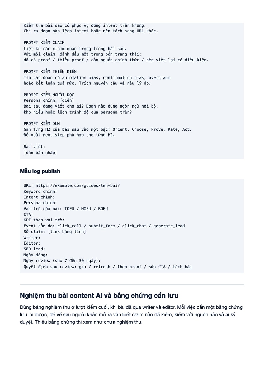 Trang 22 bản PDF của tài liệu Tư Duy Phản Biện Cho Người Làm Content Thời AI, phần có bảng
