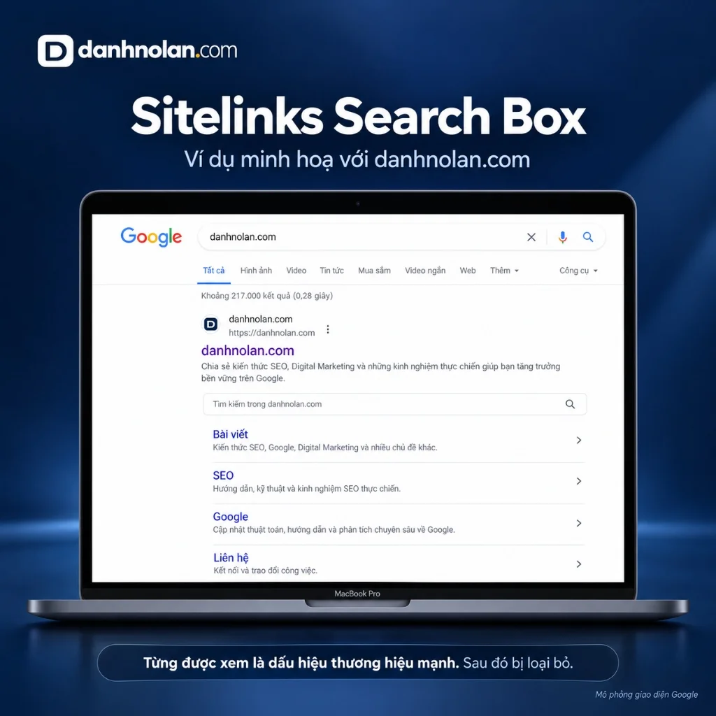 Sitelinks Search Box trên Google từng được coi là biểu tượng thương hiệu lớn trước khi bị khai tử