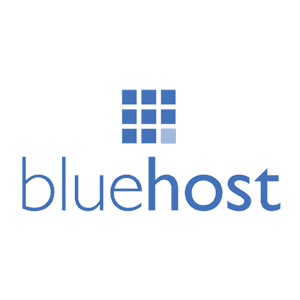 Logo Bluehost, nhà cung cấp hosting WordPress đứng đầu danh sách trong bài